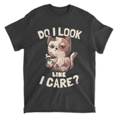 Do I Look Like I Care - Lazy Cute Coffee Cat Gift