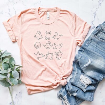 Funny Cat Yoga Shirt