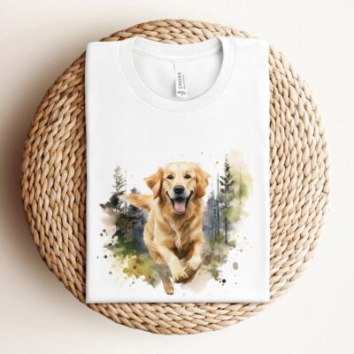 Watercolor Golden Retriever T-Shirt